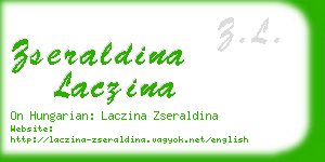 zseraldina laczina business card